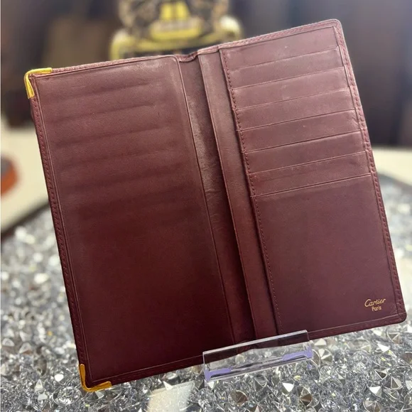 Cartier vintage Must de Cartier bifold wallet in burgundy EUC - Picture 9 of 12